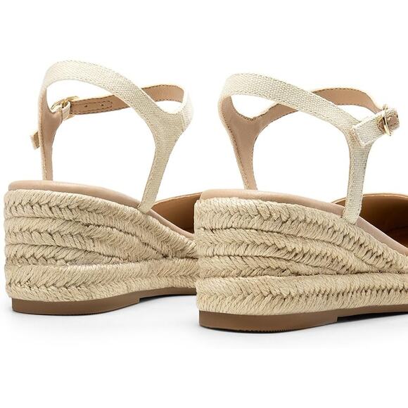 New Dream Pairs Womens Size 6 Closed Toe Espadrille Wedge Ankle Strap Sandals - Picture 3 of 7